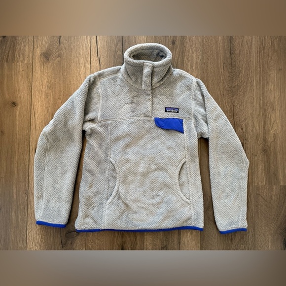 Patagonia Sweaters - Patagonia Polartec Thermal Pro Womens Jacket Gray Blue Sweater Pullover XXS